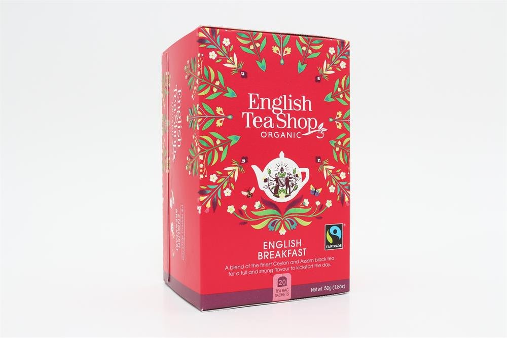 Org. English Breakfast Tea - 20 Tea Bag Sachets - Greenlands Health Store