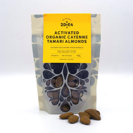 2DiE4 Activated Organic Cayenne Tamari Almonds 100g - Greenlands Health Store