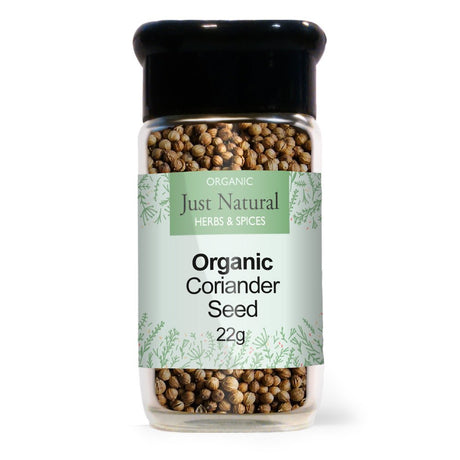 Organic Coriander Seed (Glass Jar) 22g - Greenlands Health Store