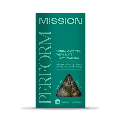 MISSION Perform Yerba Mate 15 Tea Bags - Greenlands Health Store