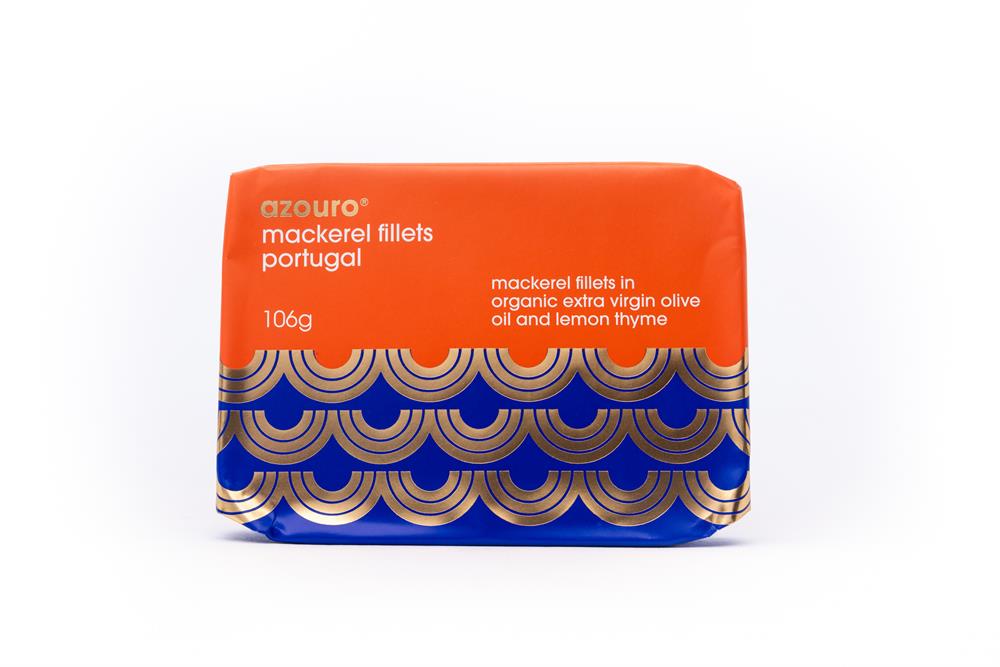 Azouro Portugal Mackerel Fillets Organic Oil & Lemon Thyme 106g - Greenlands Health Store