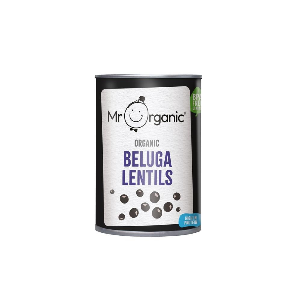 Mr Organic Beluga Lentils 400g - Greenlands Health Store