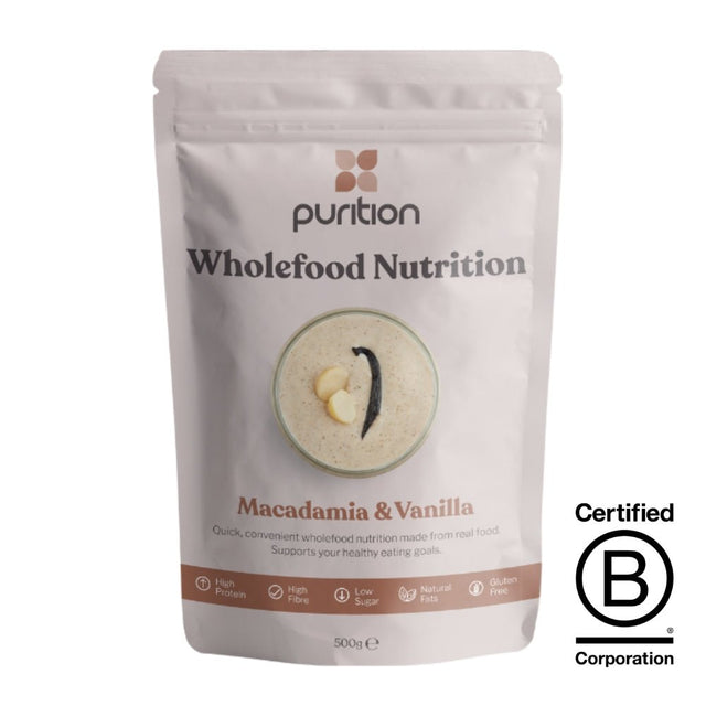 Wholefood Nutrition Macadamia & Vanilla - 500g (12 servings) - Greenlands Health Store