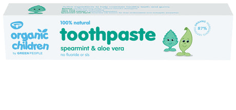 Organic Children Spearmint & Aloe Vera Toothpaste 50ml - Greenlands Health Store