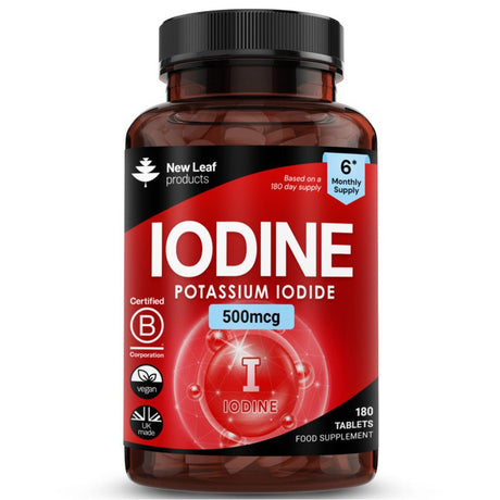 Iodine Tablets - 500ug Potassium Iodide 180 Vegan Tablet - Greenlands Health Store