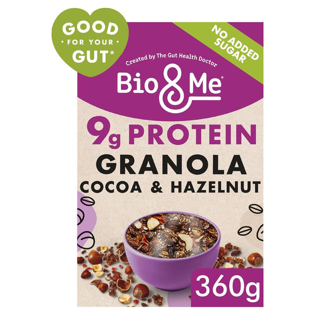 Bio&Me Cocoa & Hazelnut Protein Boosted Gut-Loving Granola 360g - Greenlands Health Store