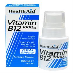 Vitamin B12 (Cyanocobalamin) 1000ug Spray 20ml - Greenlands Health Store