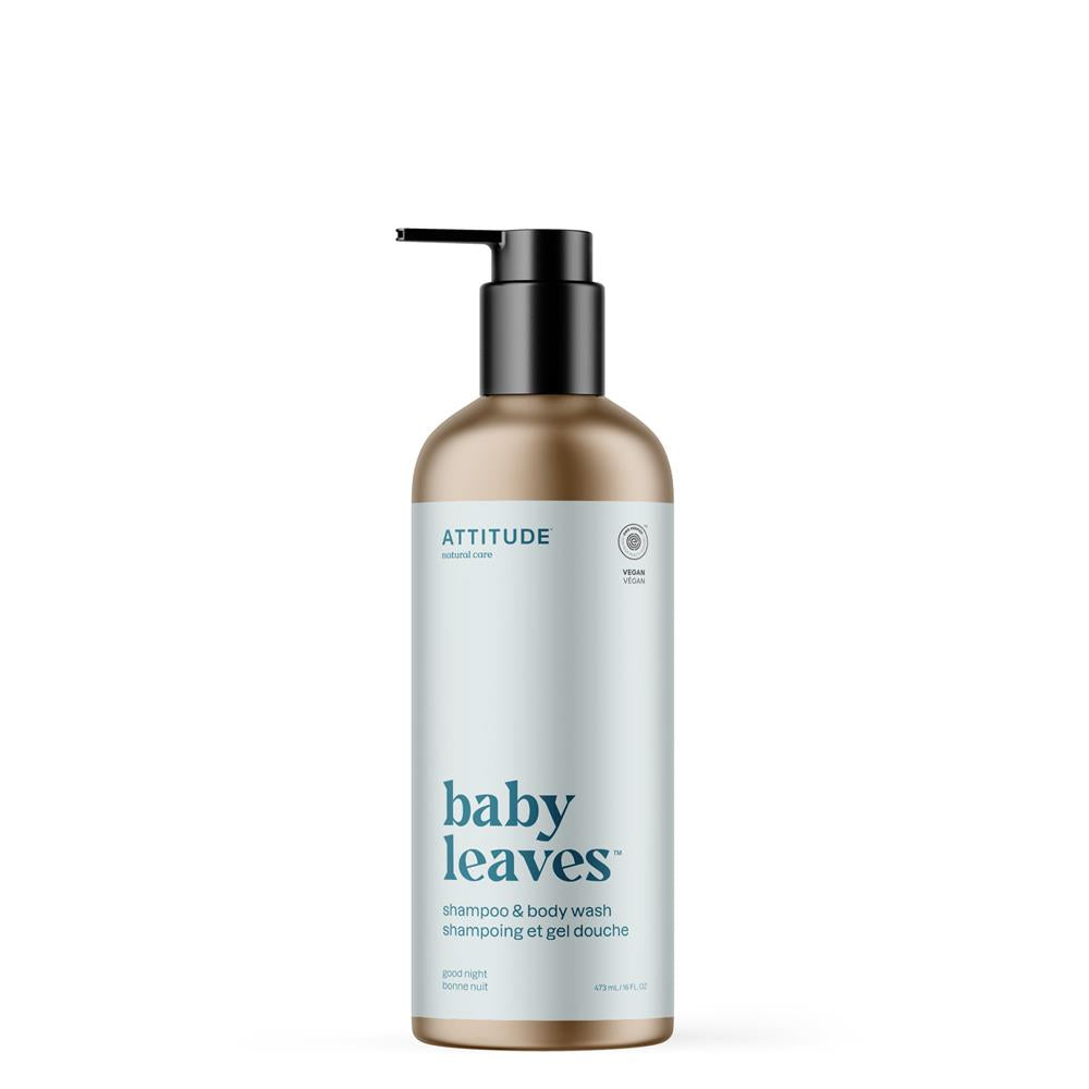 Baby Leaves Essential 2in1 Shampoo & Body Wash Almond Milk 473ml - Greenlands Health Store
