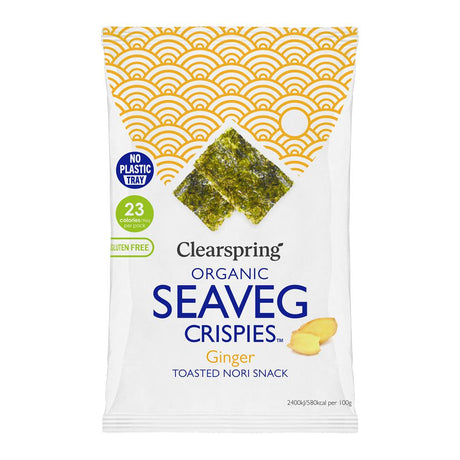 Organic Seaveg Crispies - Ginger 4g (TRAYLESS) - Greenlands Health Store