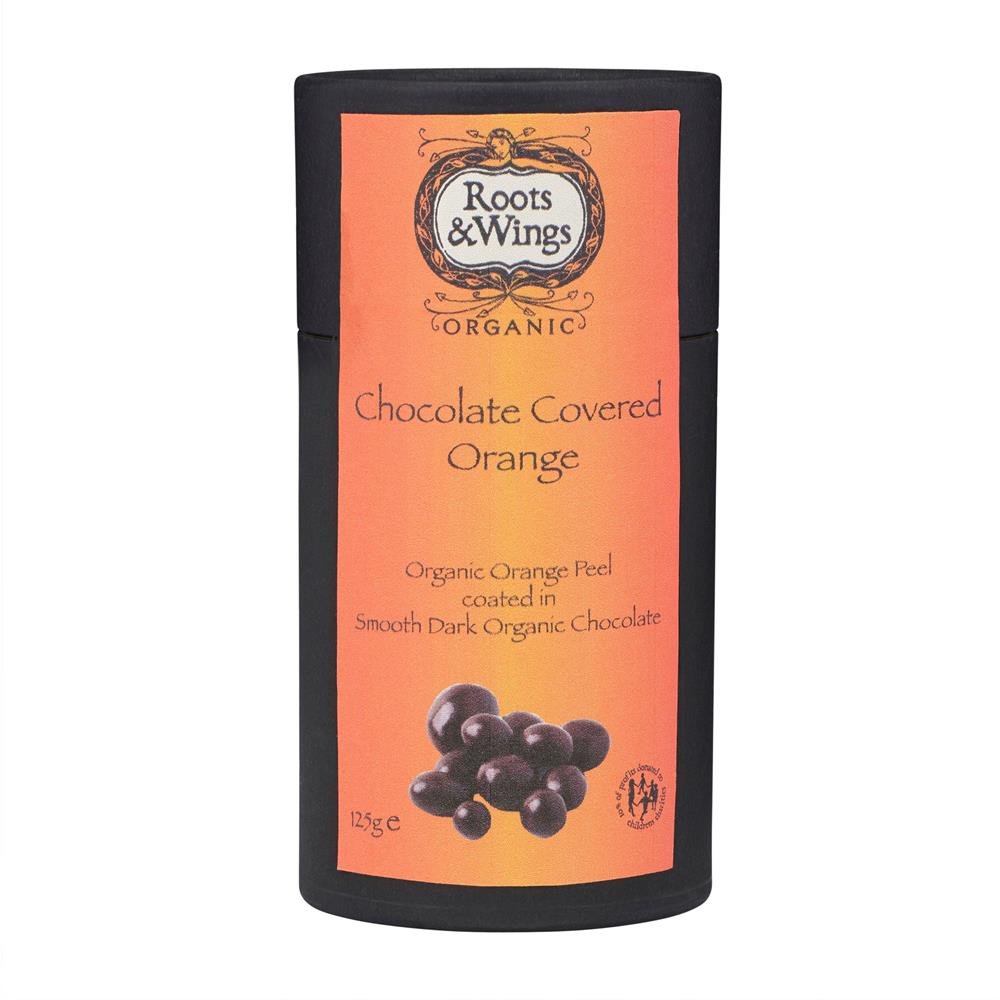 Roots & Wings Organic Chocolate Covered Orange 120g - Greenlands Health Store