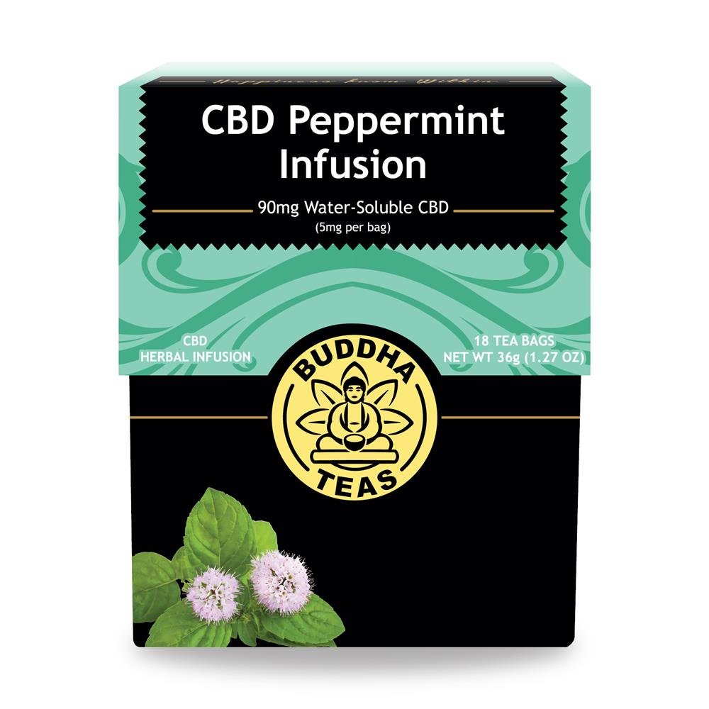Peppermint Tea - with CBD - 18 tea bags - Greenlands Health Store