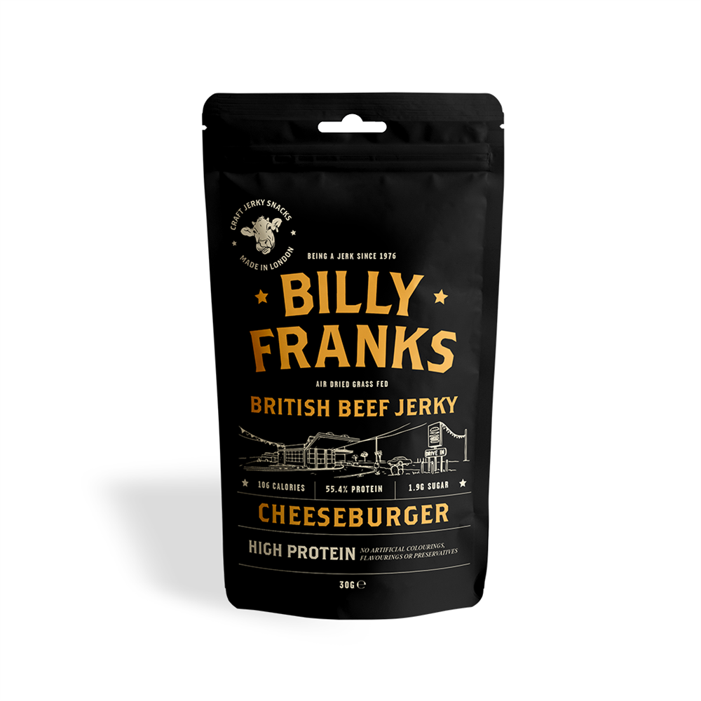 Billy Franks Gluten Free Cheeseburger Beef Jerky 30g - Greenlands Health Store