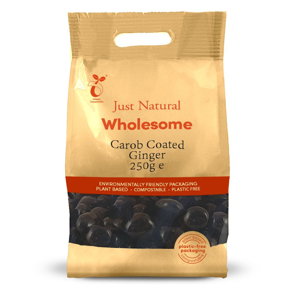 Carob Coated Ginger 250g - Greenlands Health Store