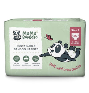 Mama Bamboo Eco Nappies - Size 2 (Small) 830g - Greenlands Health Store