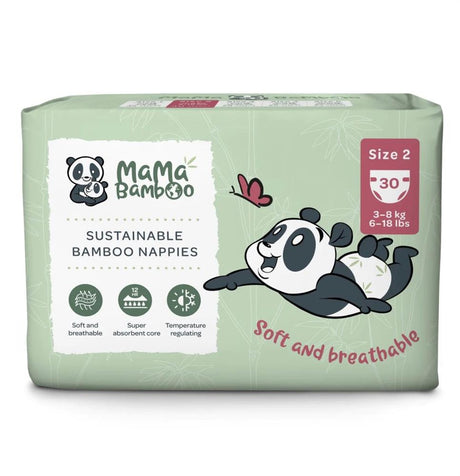 Mama Bamboo Eco Nappies - Size 2 (Small) 830g - Greenlands Health Store