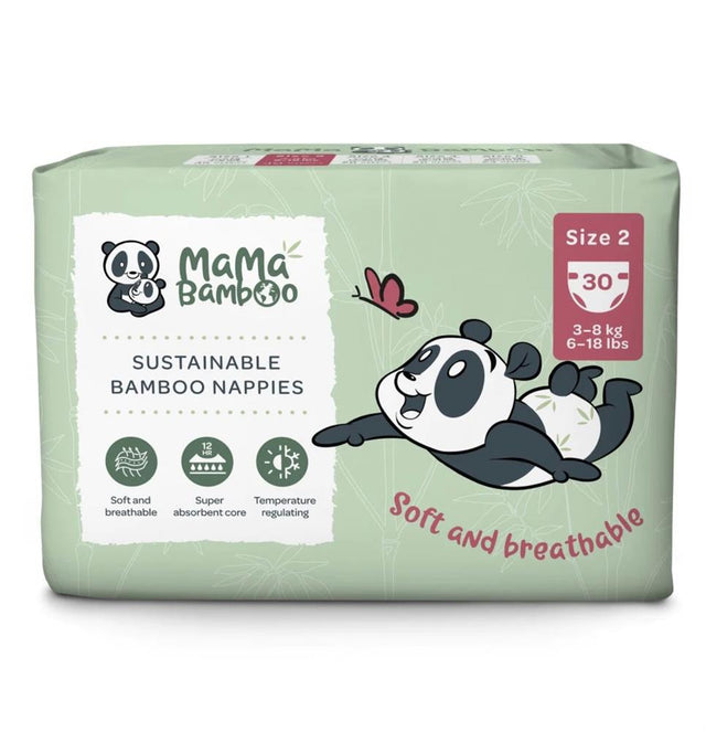 Mama Bamboo Eco Nappies - Size 2 (Small) 830g - Greenlands Health Store
