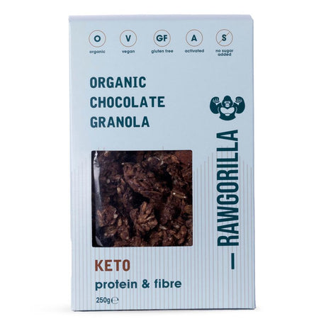 Raw Gorilla Keto Chocolate Granola 250g - Greenlands Health Store