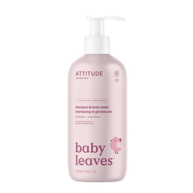 Baby Leaves - 2in1 Shampoo & Body Wash - Unscented - 473 mL - Greenlands Health Store