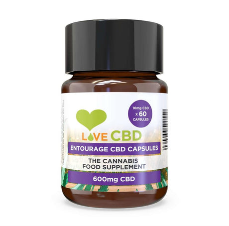 Love CBD Entourage 600mg Capsules - Greenlands Health Store