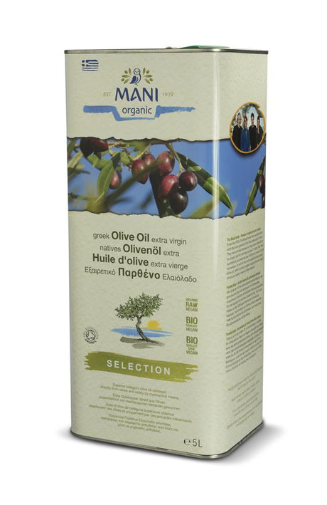 MANI Organic Extra Virgin Olive Oil 5L - Greenlands Health Store