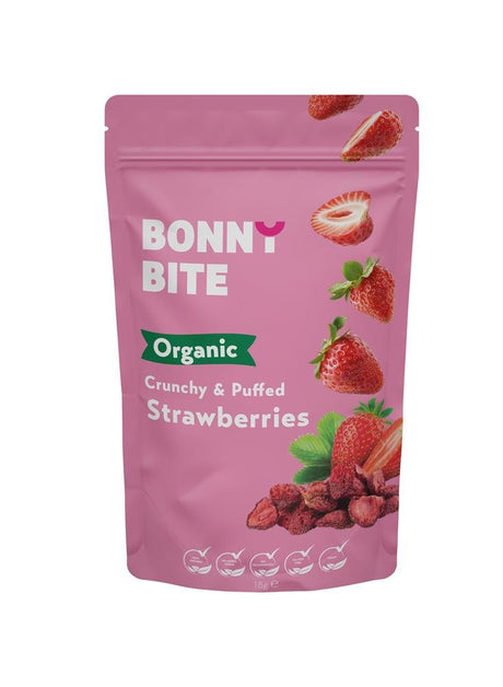 Bonny Bite - Crunchy & Puffed Strawberries - Greenlands Health Store