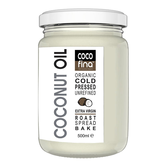 Organic Coconut Oil in 500ml Glass Jar - Greenlands Health Store
