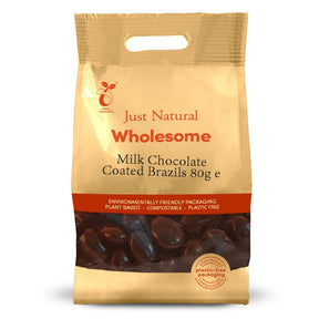 Milk Chocolate Coated Brazils 80g - Greenlands Health Store