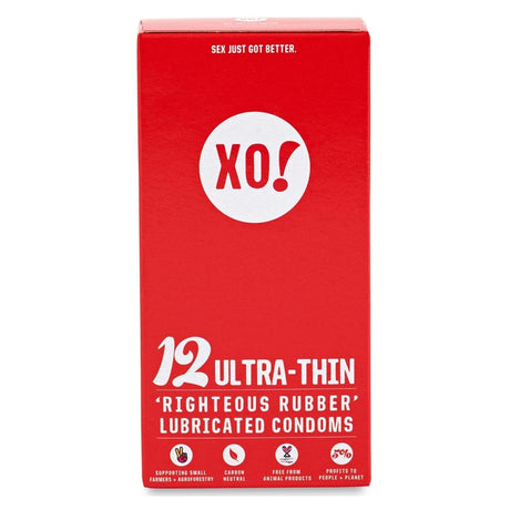 12 ultra - thin CO2 - neutral vegan natural latex condoms - Greenlands Health Store