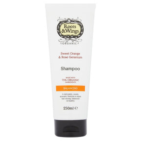 Roots & Wings Organic Sweet Orange & Rose Geranium Shampoo - Greenlands Health Store