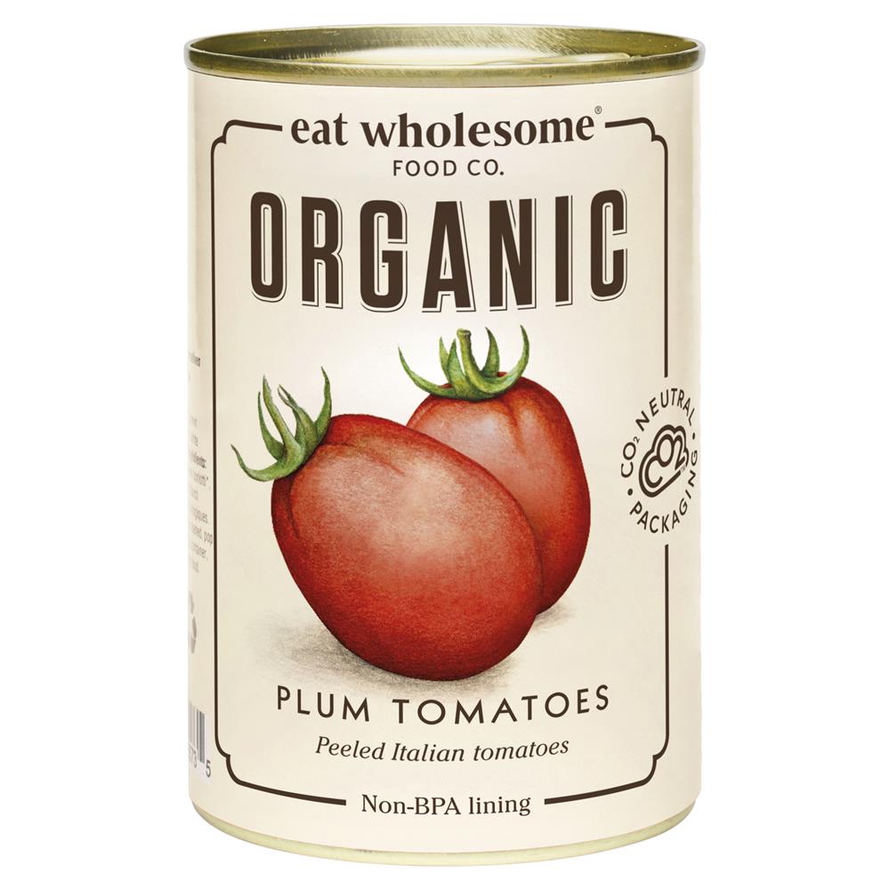Eat Wholesome Organic Peeled Plum Tomatoes 400g - Greenlands Health Store