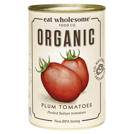 Eat Wholesome Organic Peeled Plum Tomatoes 400g - Greenlands Health Store