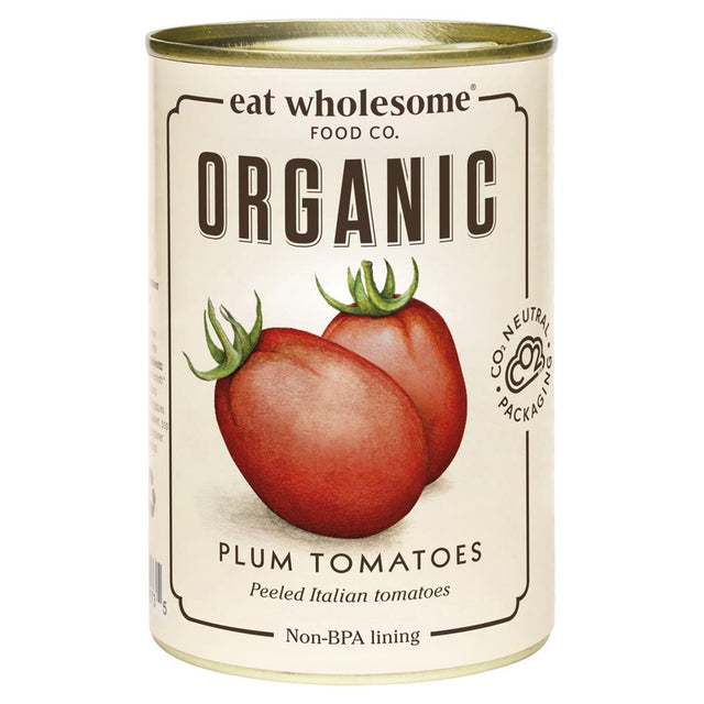 Eat Wholesome Organic Peeled Plum Tomatoes 400g - Greenlands Health Store