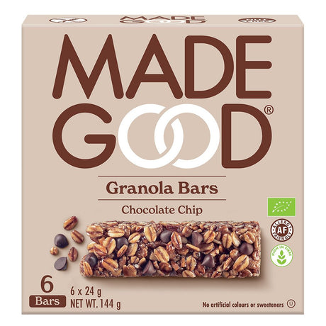 MadeGood Granola Bar Chocolate Chip 6 x 24g Multipack - Greenlands Health Store