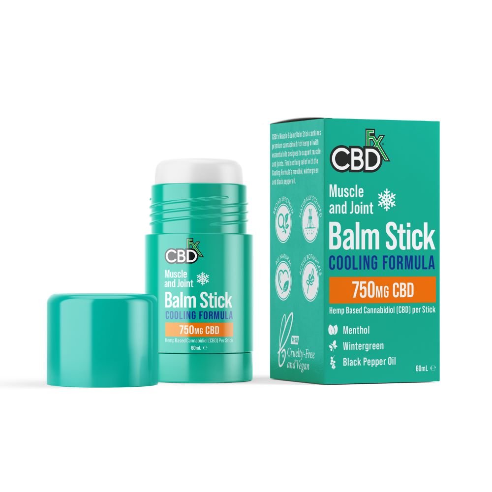 CBDfx Muscle & Joint CBD Balm Stick Cooling Formula 750mg - Greenlands Health Store