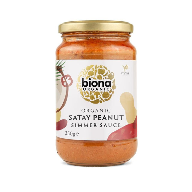 Satay Spicy Peanut Simmer Sauce Organic 350g - Greenlands Health Store
