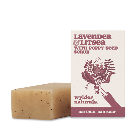 120g Lavender & Litsea with Poppy Seeds Natural Soap - Greenlands Health Store