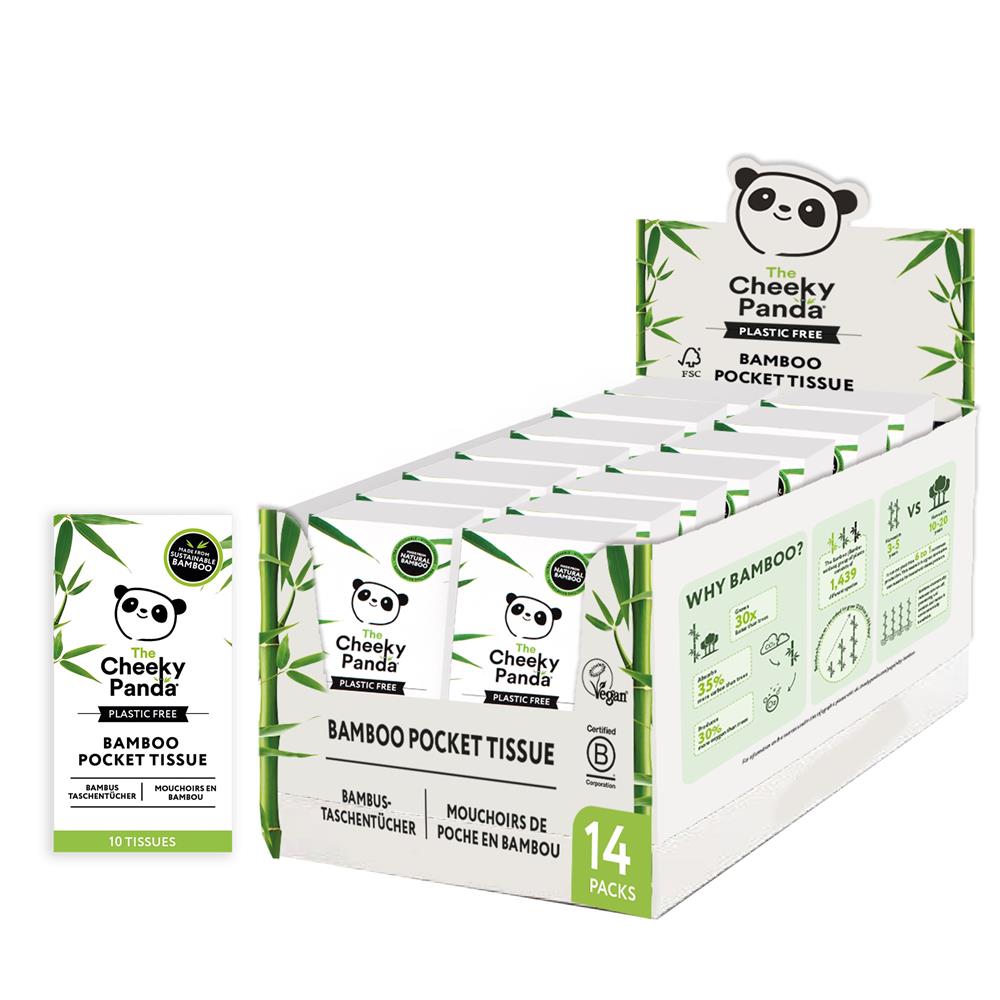The Cheeky Panda Plastic Free Pocket Tissues 14 pack - Greenlands Health Store