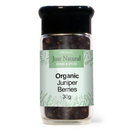 Organic Juniper Berries (Glass Jar) 30g - Greenlands Health Store