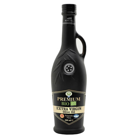 Korvel Greek Organic Extra Virgin Olive Oil PDO Kalamata Amphora 500ml - Greenlands Health Store