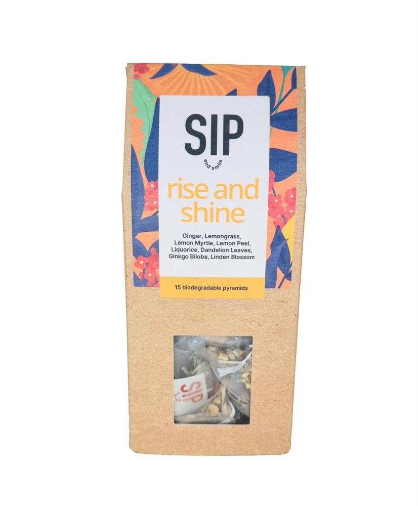 Sip and Smile Rise and Shine 15 Pyramid Tea Bags - Greenlands Health Store