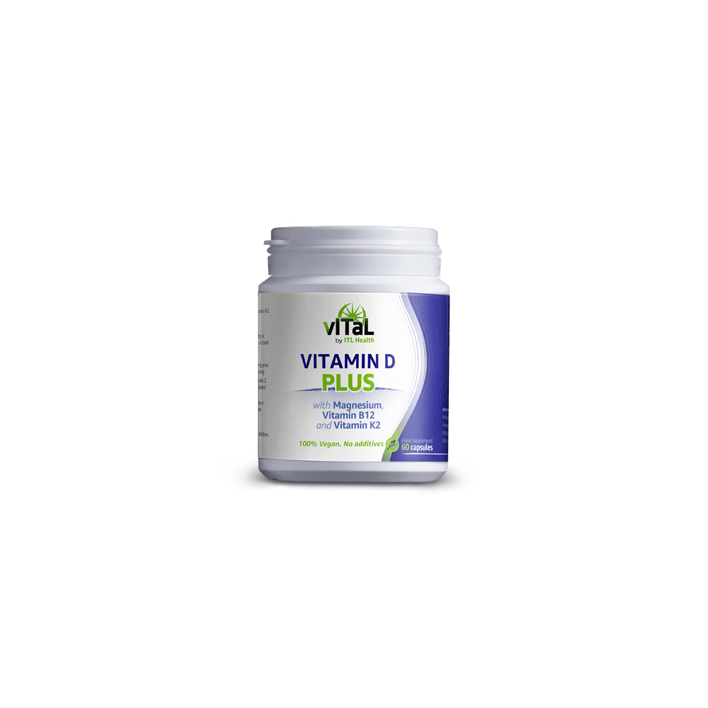 Vitamin D Plus With Vitamin D3 B12 K2 60 Capsules - Greenlands Health Store