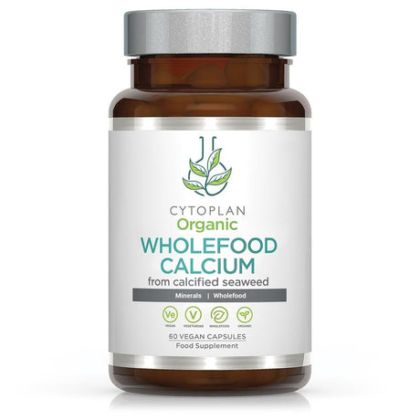 Organic Calcium: Wholefood 200mg elemental (60 capsules) - Greenlands Health Store
