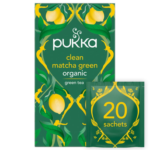 Pukka Organic Clean Matcha Green Tea 20 Sachet - Greenlands Health Store