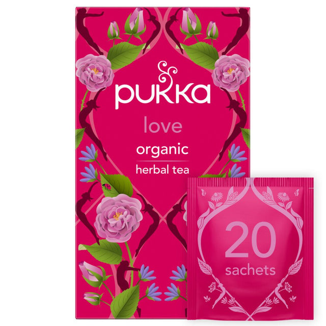 Pukka Organic Love Herbal Tea 20 sachets - Greenlands Health Store