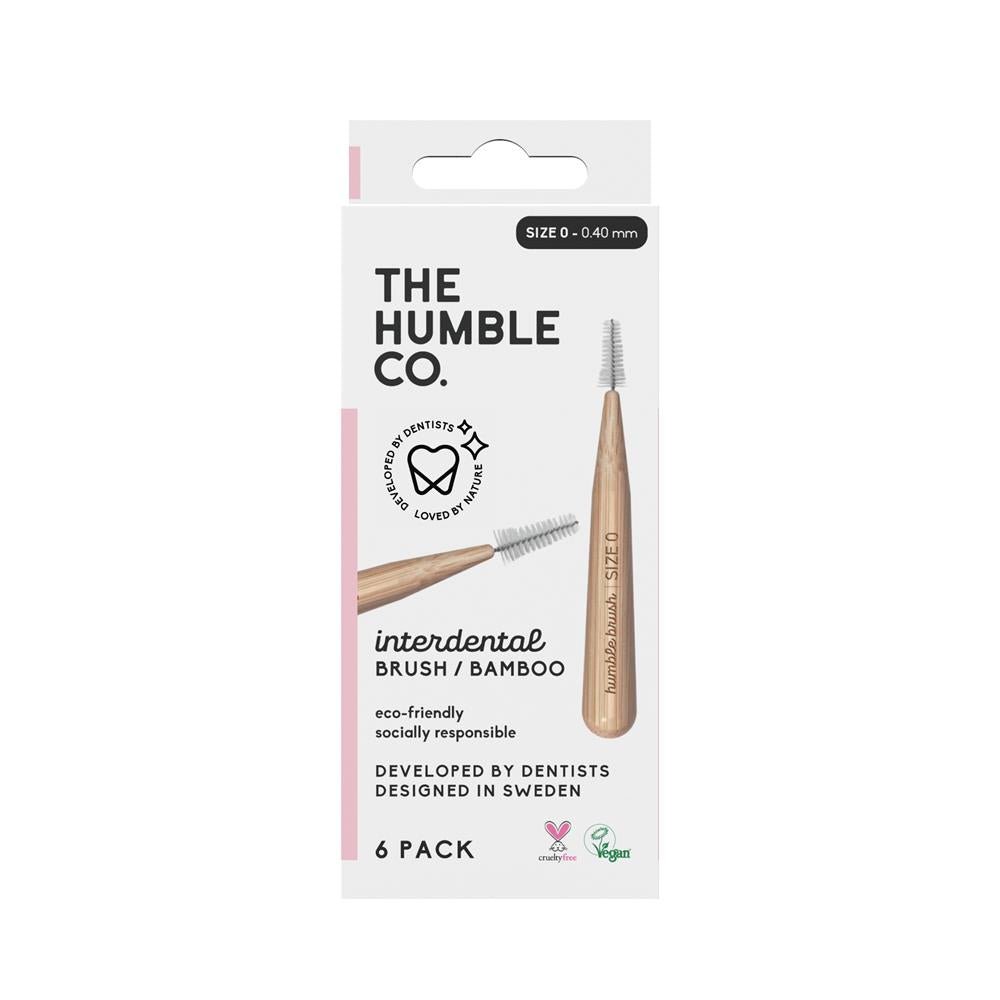 The Humble Co Inter Dental Brush size 0 - Pink 6 Pack - Greenlands Health Store