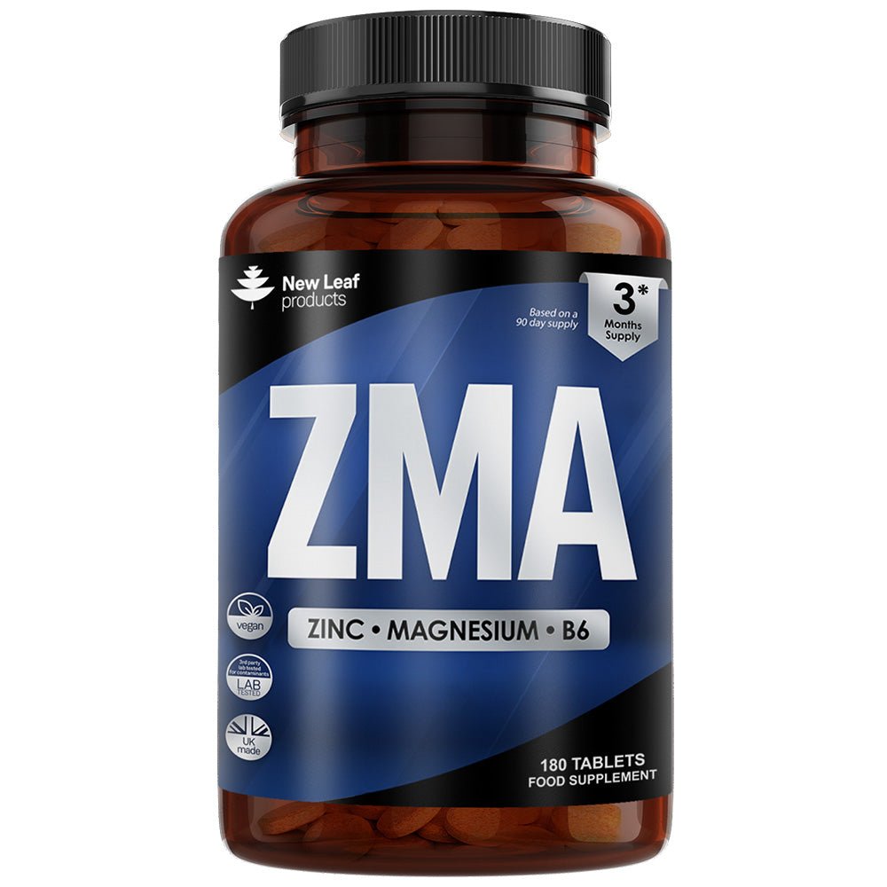 Zinc Magnesium B6 Testosterone & Sleep Support 180 Vegan Capsules - Greenlands Health Store