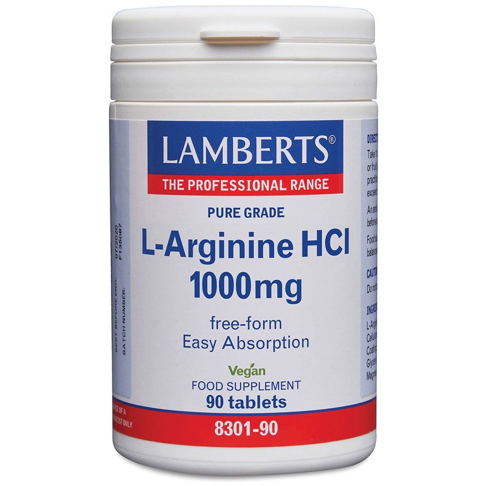 L - Arginine HCl 1000mg 90 tablet - Greenlands Health Store