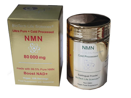 NMN 80 grams Anti - Ageing Boost NAD+ Energy >99% Pure +Citrus - Greenlands Health Store