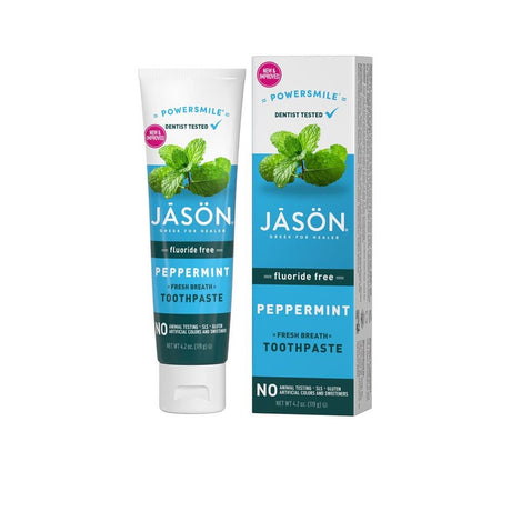 Powersmile Pappermint Fresh Breath Toothpaste Fluoride Free 119g - Greenlands Health Store