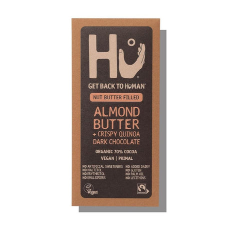 Hu Almond Butter & Crispy Quinoa Dark Chocolate Bar 60g - Greenlands Health Store